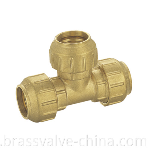 Brass Tee Of Pe Ppr Compression H805 Jpg